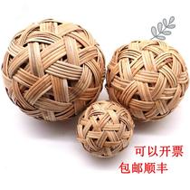 Handmade weaving overnight balls natural making vines Bamboo Strips Embroidered ball props Myanmar Decorative Crafts Ancient Football