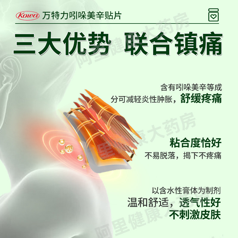 万特力吲哚美辛贴片21片消炎膏药 阿里健康大药房风湿骨外伤