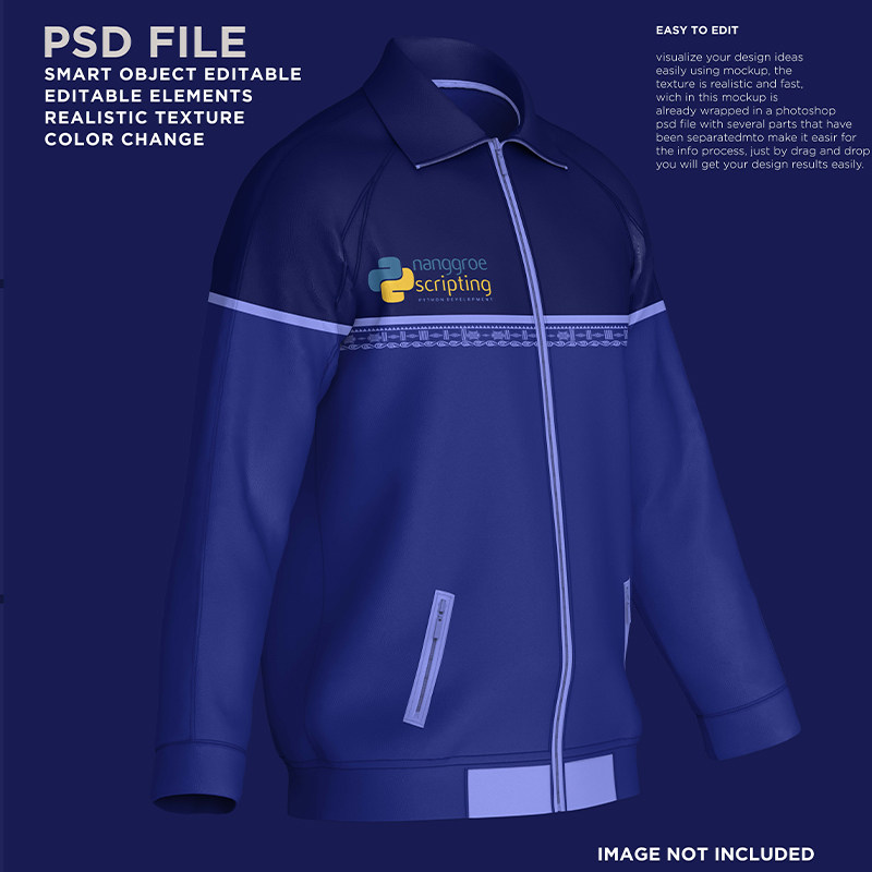 夹克长袖外套6个PSD样机体育品牌运动服VI贴图效果PS服装设计素材,淘宝优惠券,粉丝福利购,淘宝优惠卷