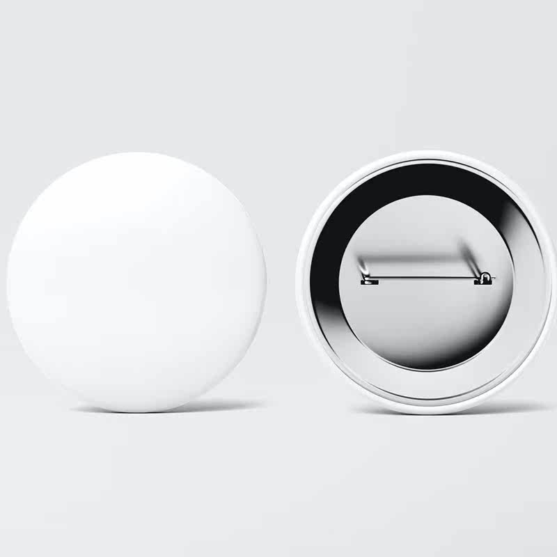 圆形大头针样机素材徽章活动展会胸针别针勋章智能贴图psd源文件