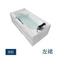 Home Adult Acrylic Single Massage With Armrest Bathtub Smart Thermostatic Tub 1 4-1 7 m