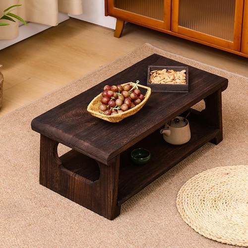 实木榻榻米桌飘窗小桌子茶台日式炕几阳台桌子茶几家用小茶桌折叠 - 图1