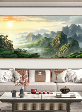 有山无水客厅装饰画新中式靠山图