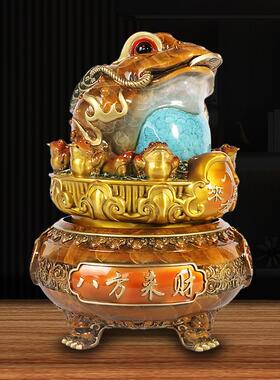 铜制招财金蟾摆件可旋转三足蟾酒柜办公室书房摆设乔迁礼品送客户