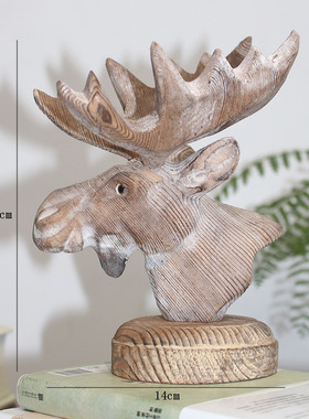 清库存款手绘老虎狮子动物造型创意家居装饰木雕工艺品松木摆件