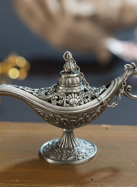 阿拉丁神灯金属工艺品许愿灯香薰炉家居装饰创意摆件儿童礼品701