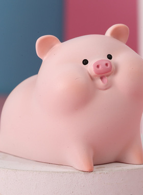 树脂小摆件微景观卡通可爱小猪公仔家居迷你工艺品汽车装饰品