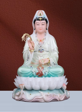 汉白玉释迦牟尼佛像观音菩萨家用供奉地藏王菩萨弥勒佛全堂佛摆件