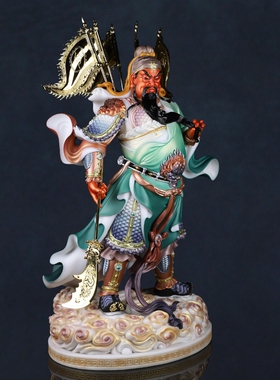 汉白玉关公神像武财神关公镇宅关圣帝君关二爷招财办公室客厅摆件