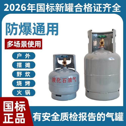 煤气罐液化气罐钢瓶天然气罐小罐空罐家用户外野餐2/5/10/15公斤 - 图0