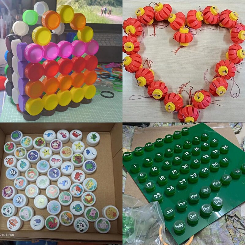 彩色塑料瓶盖diy手工材料矿泉水饮料盖儿童拼图创意制作玩具盖子,淘宝优惠券,粉丝福利购,淘宝优惠卷