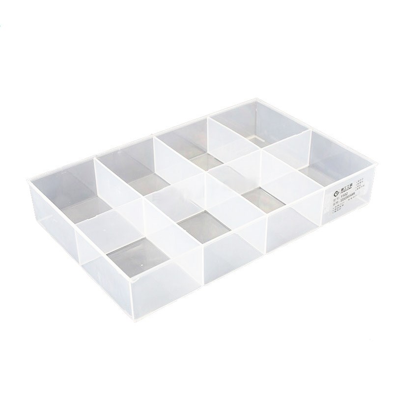 九宫格托盘加厚透明塑料零件盒分格收纳盒多功能长方形配件样品盒 - 图3