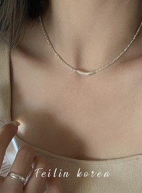 纯银碎银子水滴项链2025新款爆款