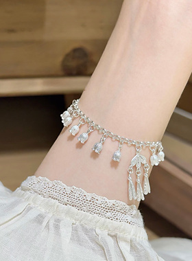 新中式铃兰麻花半镯半手链高级感