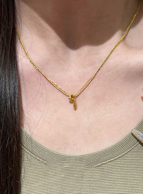 金色水滴转环项链女款2025新款