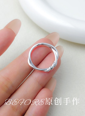 双股麻花戒指女轻奢高级感小众