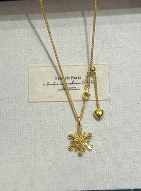 金色雪花项链女款2025新款高级感