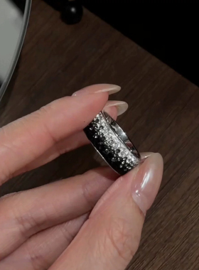 锆石戒指女清冷高级感酷飒指环