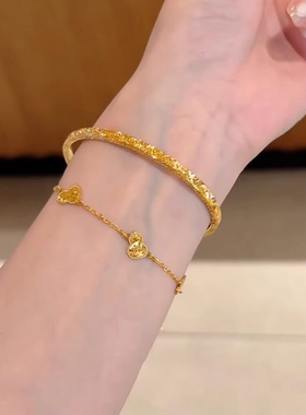 爆闪碎冰冰金葫芦鱼鳞手链高级感