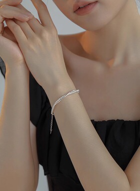 纯银碎银子珍珠手链女2025年新款