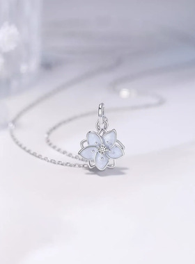 旋转茉莉花项链女轻奢小众设计感