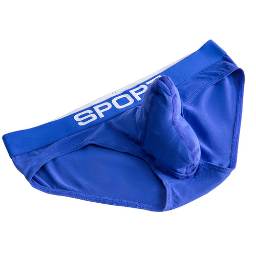 自然凸枪弹式分离男士内裤三角纯棉U凸囊袋底裤大红色本命年性感 - 图2