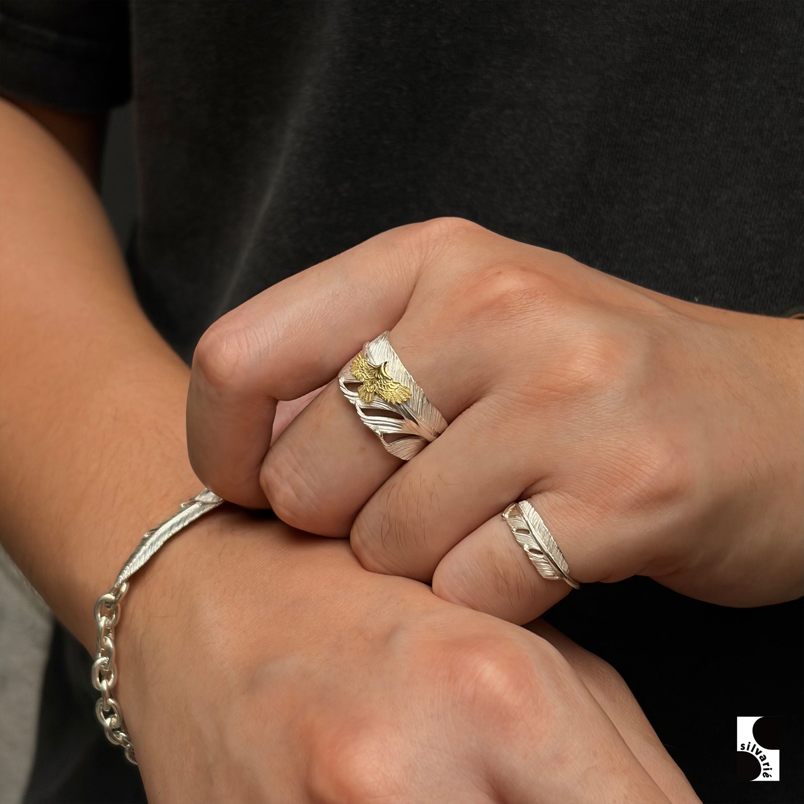 WILDWOOD gold eagle feather ring
