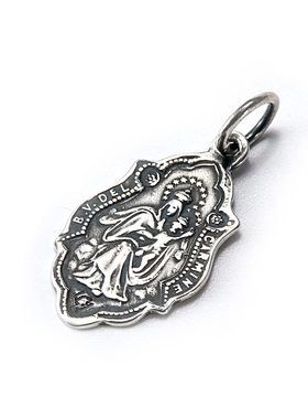 GALCIA纯银手工做旧银牌吊坠男女