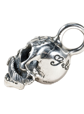 GALCIA男纯银胡子骷髅吊坠项坠