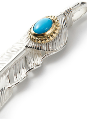 GODSUNS日本制金绳松石葵扇羽毛