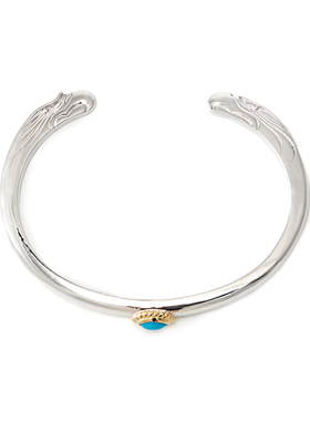 GODSUNS6mm四目鹰金绳松石手镯