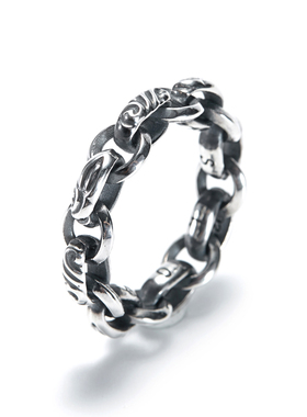 纯银LONEONES鱼鹰环戒指男女