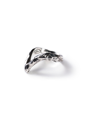 GALCIA男925银朋克几何图形戒指