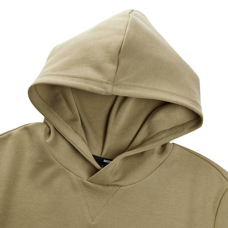 SKECHERS斯凯奇男连帽卫衣宽松廓形舒适百搭上衣 P423M041-01EW - 图1