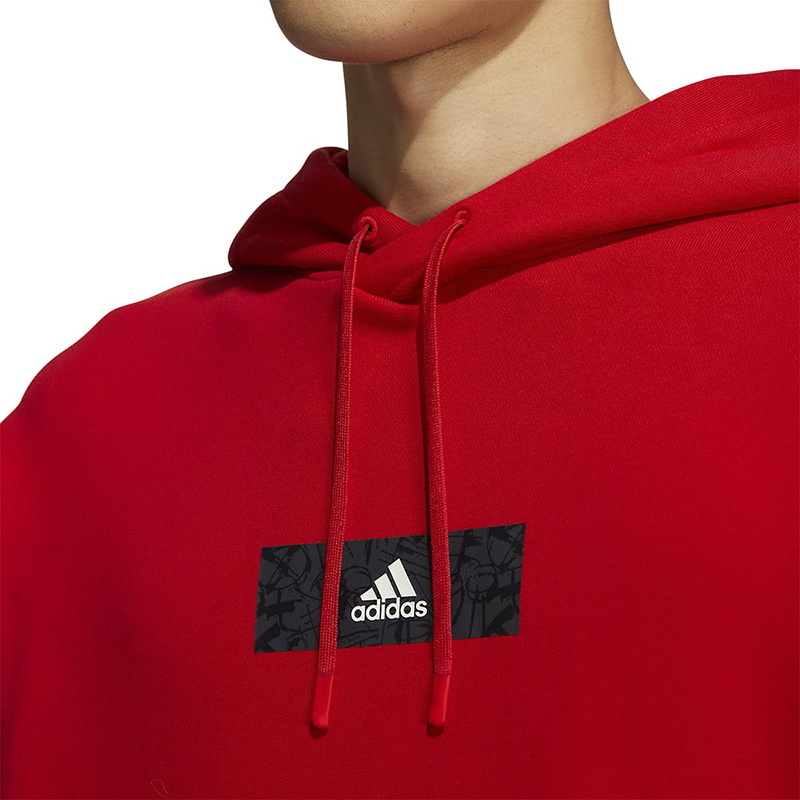 adidas阿迪达斯男款卫衣2023年春新款运行休闲连帽套头衫HZ3036