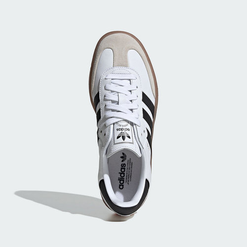 adidas阿迪达斯复古T头鞋三叶草SAMBAE白色厚底德训女板鞋JI1349 - 图2