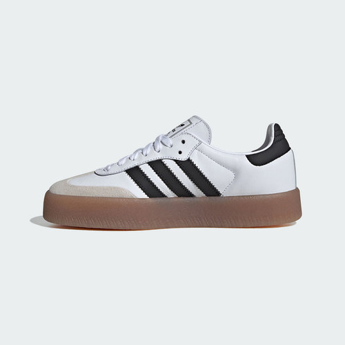 adidas阿迪达斯复古T头鞋三叶草SAMBAE白色厚底德训女板鞋JI1349 - 图0