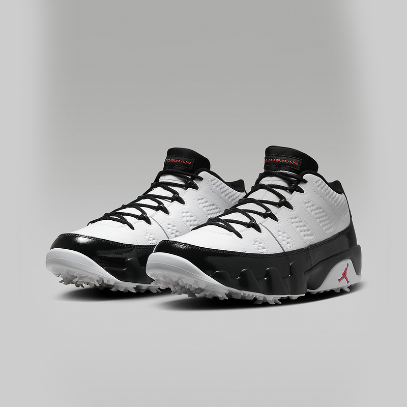 耐克男鞋Air Jordan 9 Golf 黑白 AJ9 乔9 中帮复古篮球鞋FJ5934 - 图1