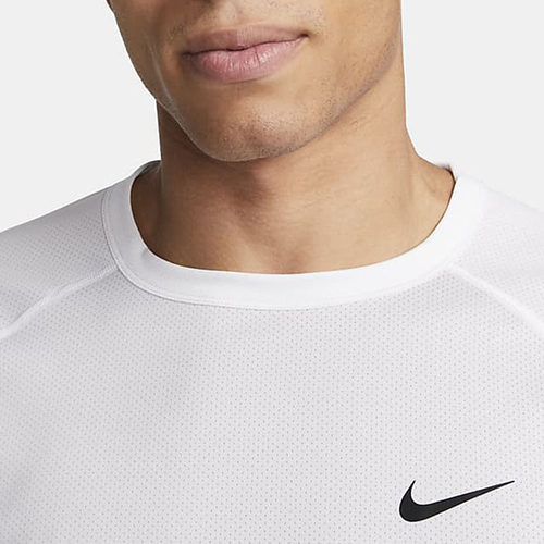 耐克男士夏季运动休闲健身跑步训练速干透气短袖T恤白DV9816-100 - 图1