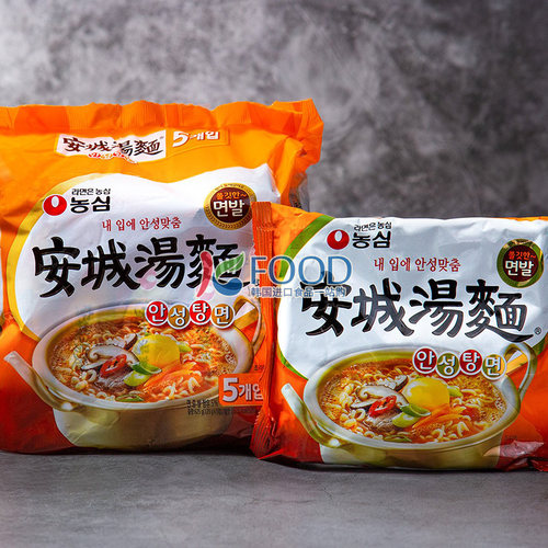 韩国农心安城汤面进口原装泡面方便面辛拉面韩式速食面食袋装正宗 - 图3