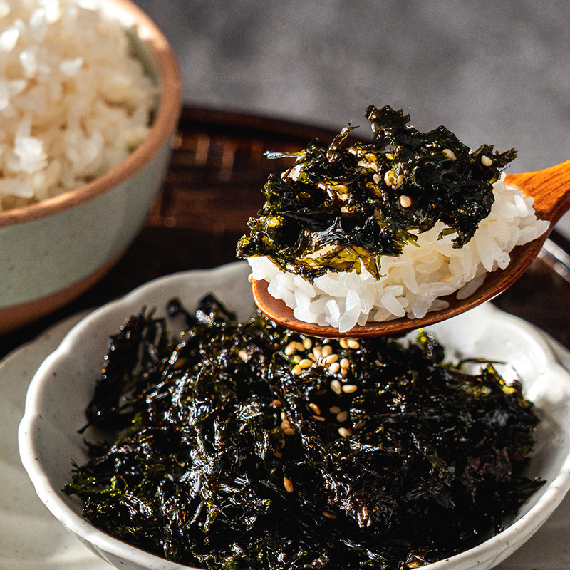 韩国进口海苔碎拌饭儿童原装无添加剂韩式芝麻炒紫菜饭团零食即食 - 图0