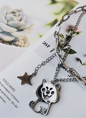 钛钢男女个性甜酷潮饰品项链