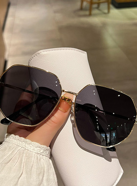 墨镜男士加大加宽大脸显瘦透明偏光太阳眼镜金属开车防晒防紫外线