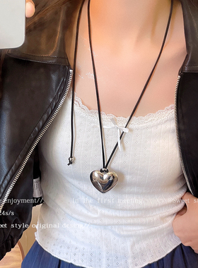 韩国博主fever同款爱心吊坠项链