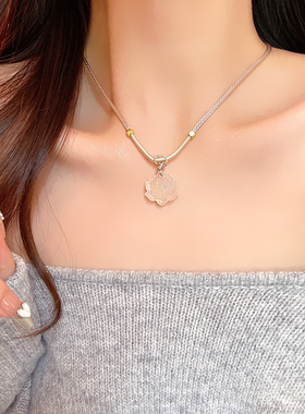 正靓编织绳女项链小众时尚