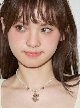 植绒小熊蝴蝶结戒指女小