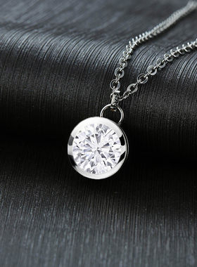 欧美纪念宠物毛发项链女式925银装骨灰饰品香水瓶吊坠可定制刻字