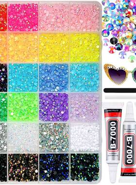 Rhinestones for Bedazzling, 3mm Bedazzler Kit with Flatback