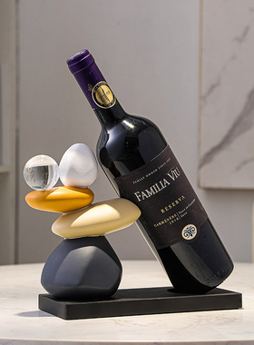 时来运转红酒架摆件酒柜餐边柜居装饰客厅电视柜高级感葡萄酒托