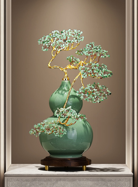 陶瓷葫芦家居装饰轻奢高档绿水晶